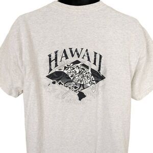 Hawaii Stingray T Shirt Mens Size Large Gray Hawaiian Surfer Surfing Destination